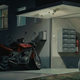 A Yamaha SRX parked among two unknown bikes — maybe a Yamaha XT 600 and Honda CB 1